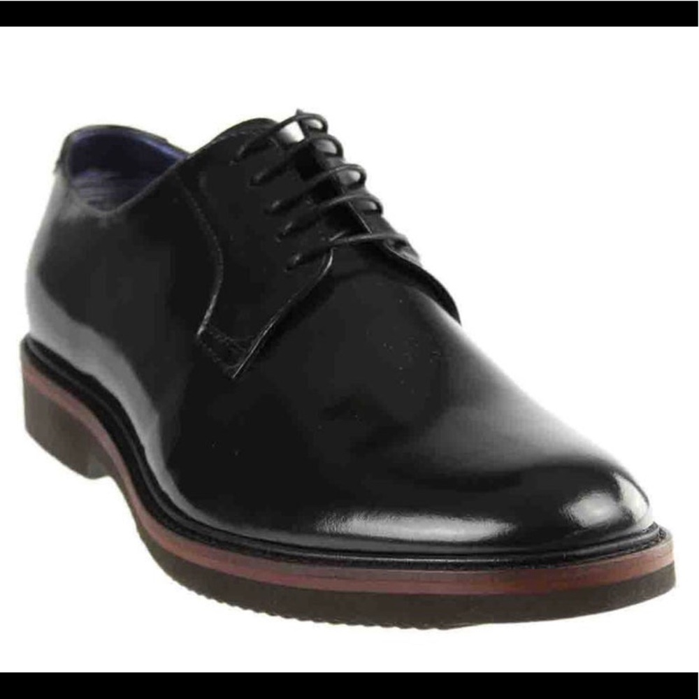 Steve Madden Drama Blk Patent Oxford Shoe Size 8
